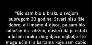 “Bio sam bio u braku s svojom suprugom 20 godin…”