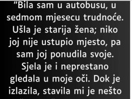 “Bila sam u autobusu,…”