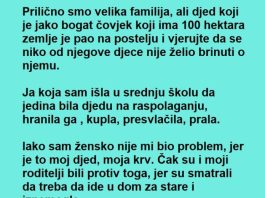 Niko nije GLEDAO dedu osim nje ALI kada je umro DESIO se pravi ŠOK!