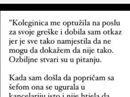 “Koleginica me optužila na poslu za svoje greške i dobila sam otkaz”