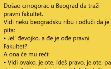 VIC DANA !! CRNOGGORAC U BEOGRADU