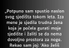 „Potpuno sam spustio naslon svog sjedišta tokom leta…”