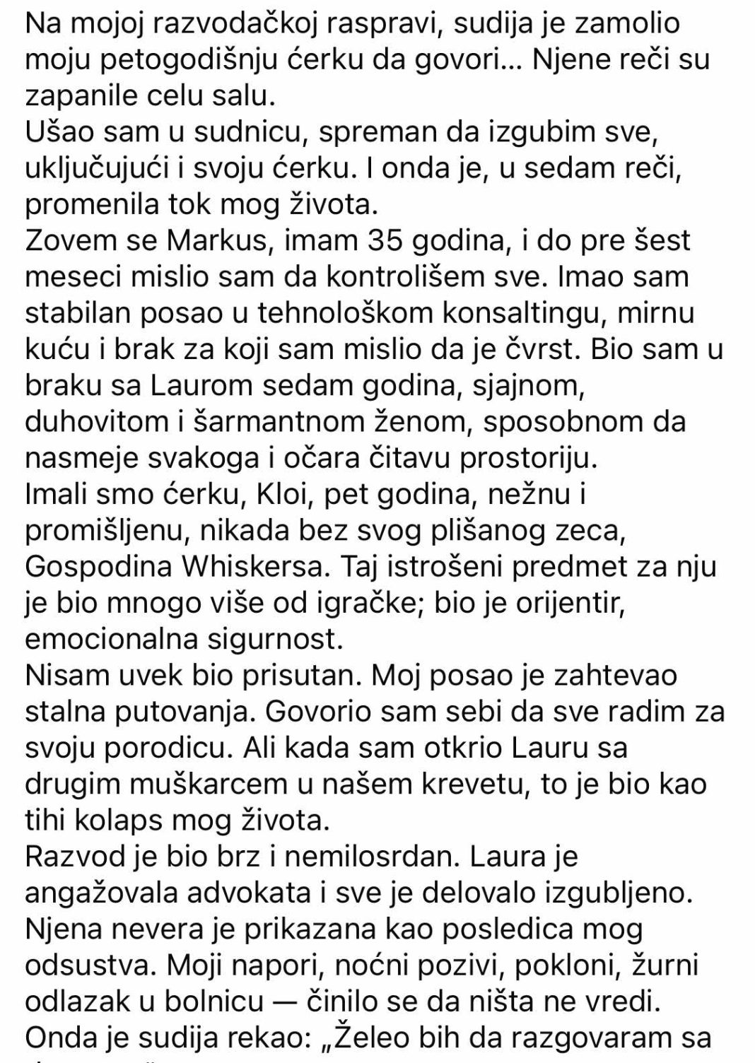 Na mom sudskom ročištu za razvod, sudija je zamolio moju petogodišnju ćerku da govori… Njene reči su zapanjile celu sudnicu. - featured image