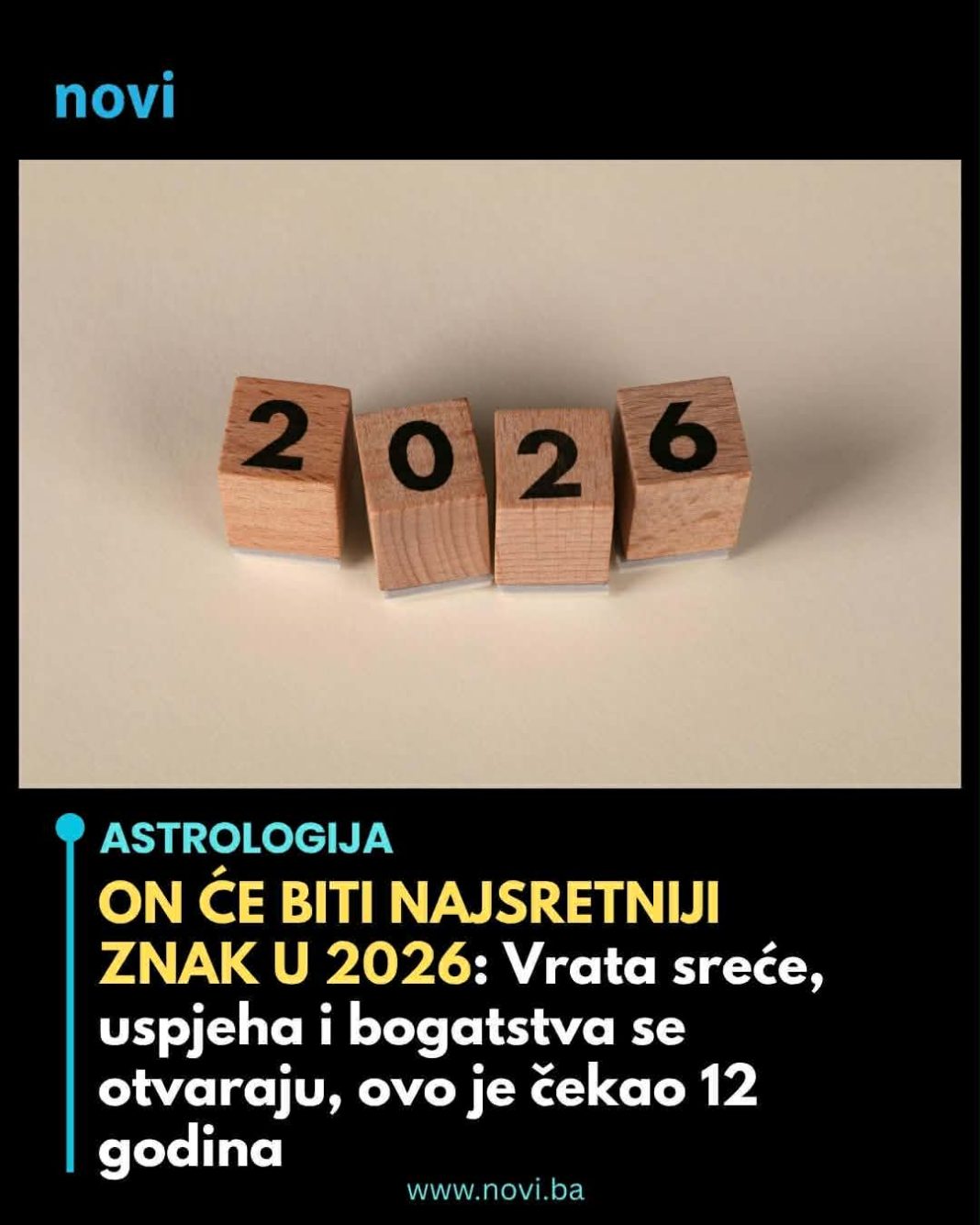 On će biti najsretniji znak u 2026: Vrata sreće, uspjeha i bogatstva se otvaraju - featured image On će biti najsretniji znak u 2026: Vrata sreće, uspjeha i bogatstva se otvaraju - featured image