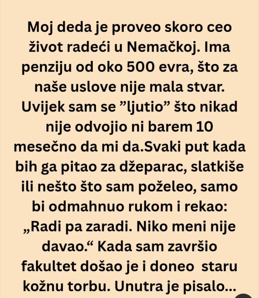 CIJELI život sam mislio da je deda škrtica a onda mi je usledio pravi ŠOK! - featured image CIJELI život sam mislio da je deda škrtica a onda mi je usledio pravi ŠOK! - featured image