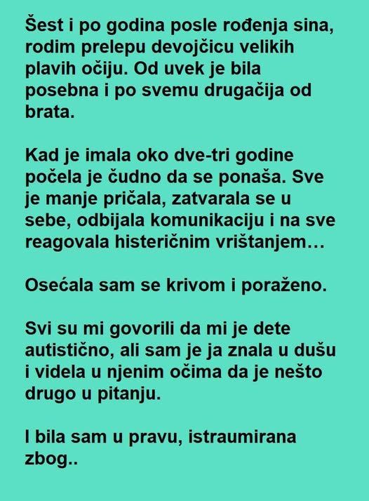 Svi su joj GOVORILI da joj ćerka ima AUTIZAM ali ona je ZNALA da je nešto drugo , a onda je OTKRILA HOROR! - featured image Svi su joj GOVORILI da joj ćerka ima AUTIZAM ali ona je ZNALA da je nešto drugo , a onda je OTKRILA HOROR! - featured image