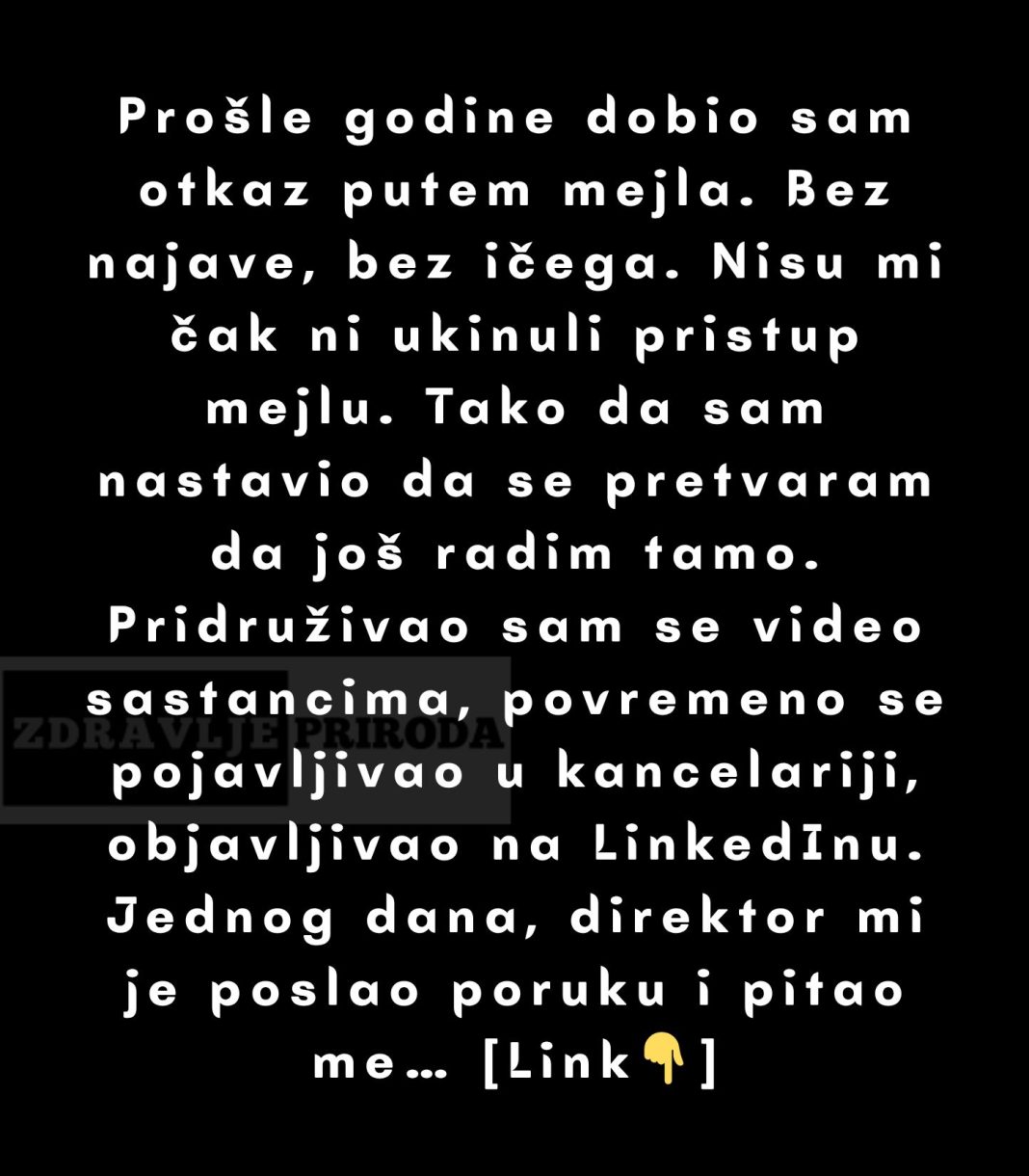 „Dobili su mi otkaz, ali sam nastavio da se pretvaram da radim — i onda je sve krenulo potpuno neočekivanim tokom.“ - featured image