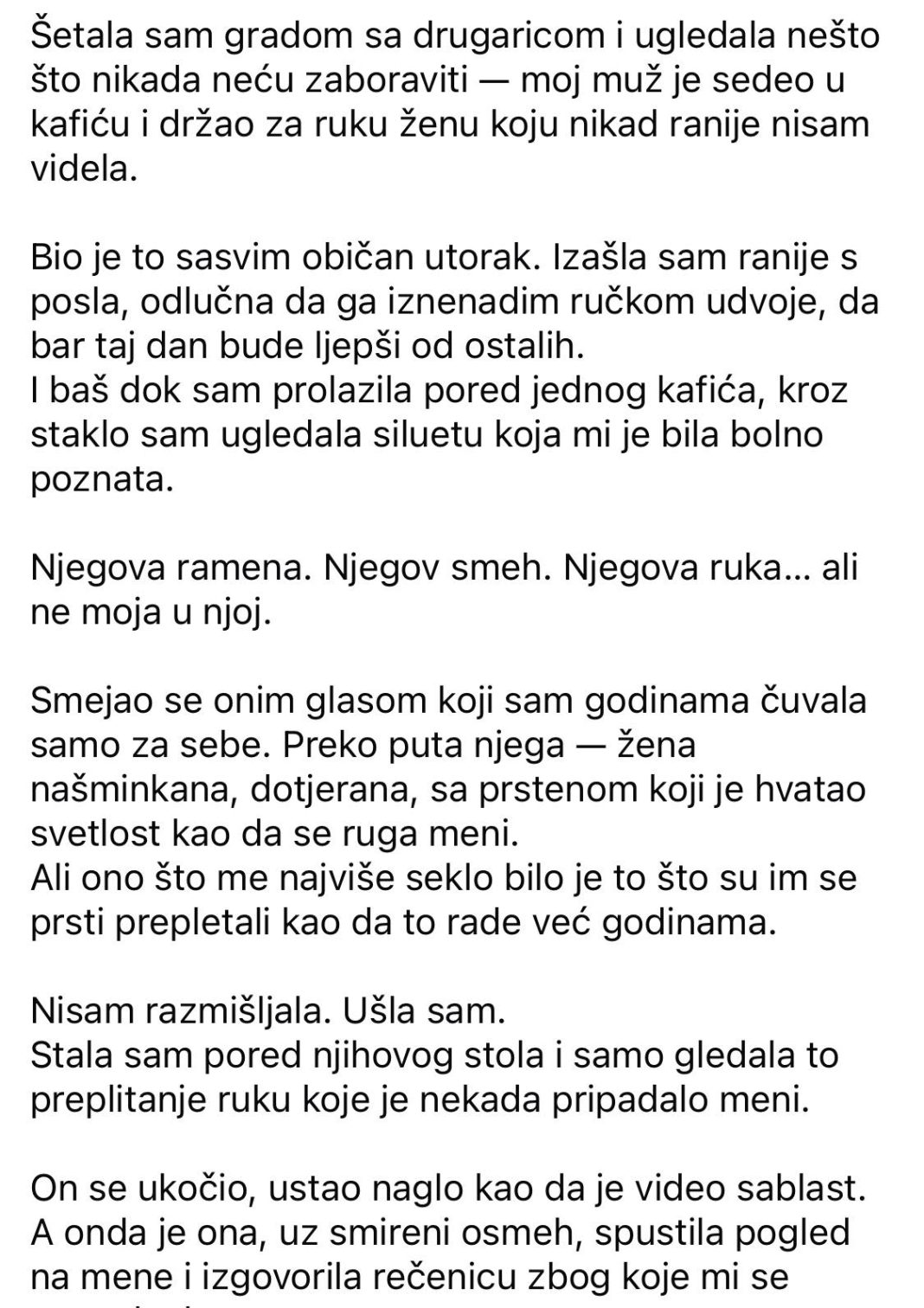 Ušla sam u kafić i videla ih zajedno — ali njen izraz lica sve je rekao - featured image Ušla sam u kafić i videla ih zajedno — ali njen izraz lica sve je rekao - featured image