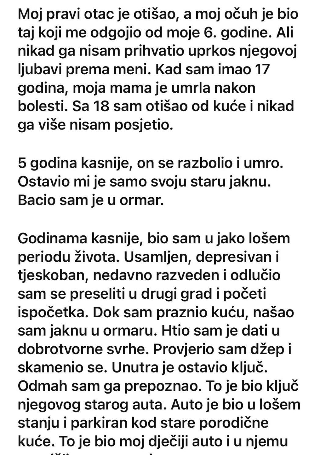 Moj pravi otac je otišao, a moj očuh je bio taj koji me odgojio od moje 6. godine… - featured image