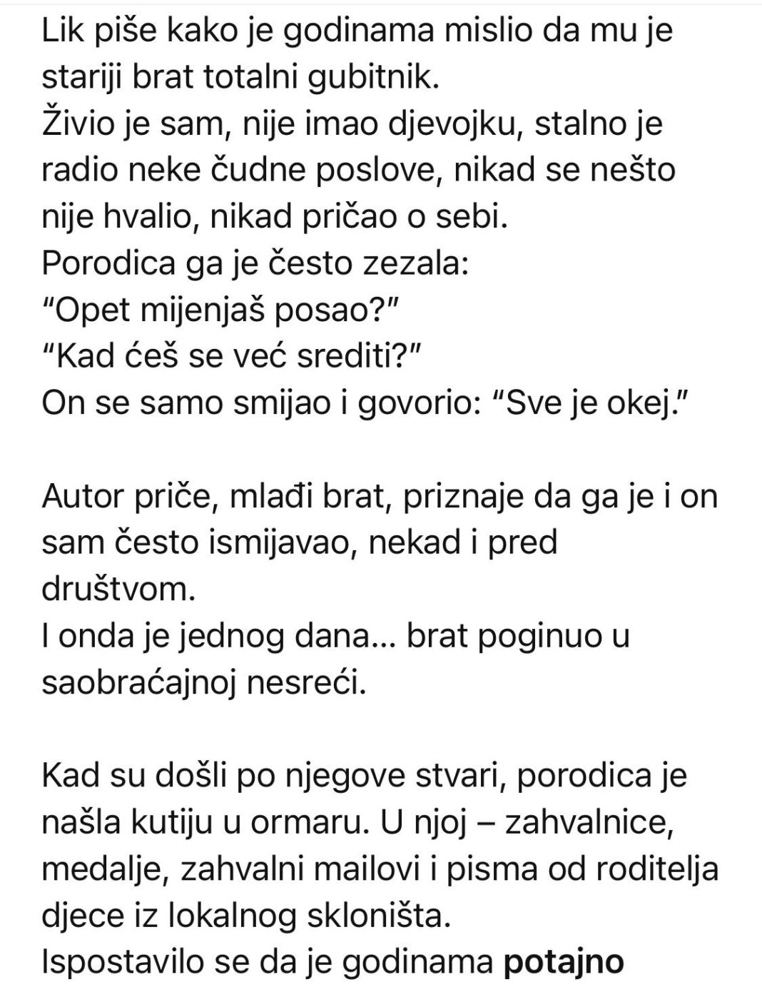 ”Čovjek koji je slučajno otkrio da mu je brat heroj kojeg nikad nije razumio” - featured image