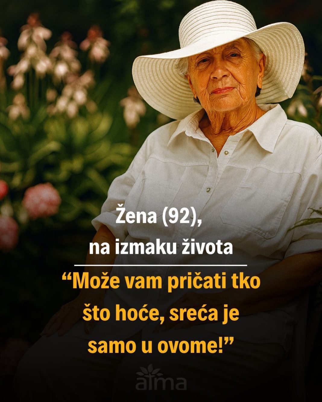 Žena (92), na izmaku života: “Može vam pričati tko što hoće, sreća je samo u ovome!” - featured image