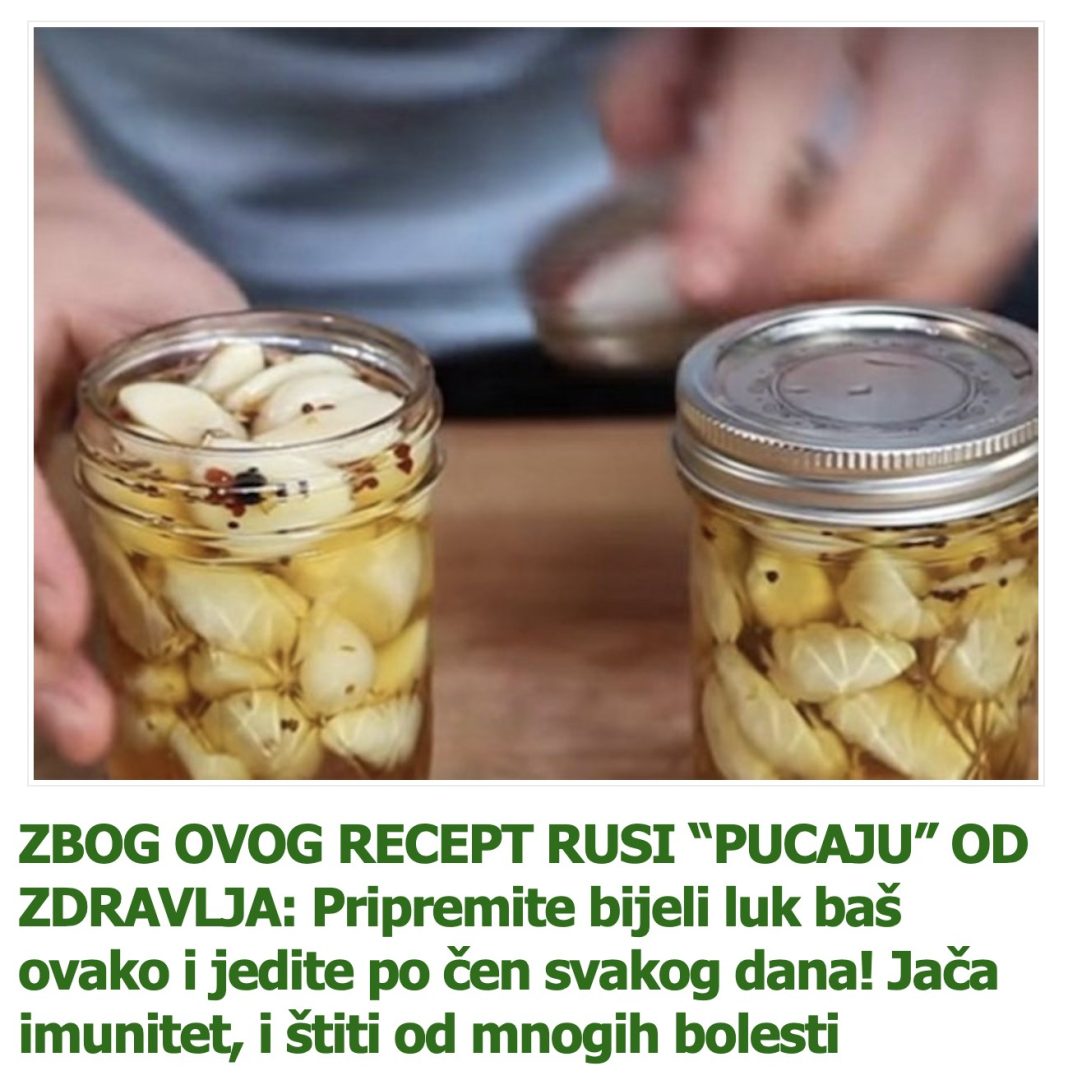ZBOG OVOG RECEPT RUSI “PUCAJU” OD ZDRAVLJA: Pripremite bijeli luk baš ovako i jedite po čen svakog dana! Jača imunitet, i štiti od mnogih bolesti - featured image