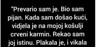 “Prevario sam je, kada sam došao kući… “Prevario sam je, kada sam došao kući… - featured image