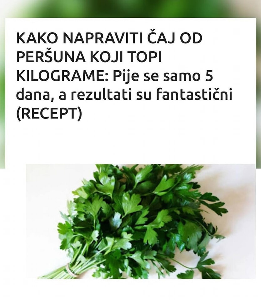 ČAJ OD PERŠUNA JE NAJBOLJI ZA MRŠAVLJENJE: Ali samo ako ga pijete OVAKO! - featured image ČAJ OD PERŠUNA JE NAJBOLJI ZA MRŠAVLJENJE: Ali samo ako ga pijete OVAKO! - featured image
