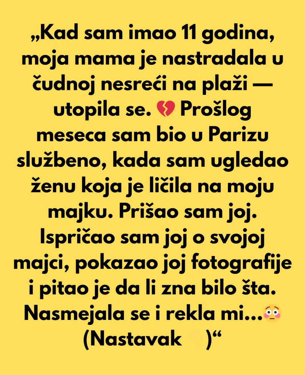 „Kad sam imao 11 godina, moja mama je umrla u neobičnoj nesreći na plaži.“ - featured image