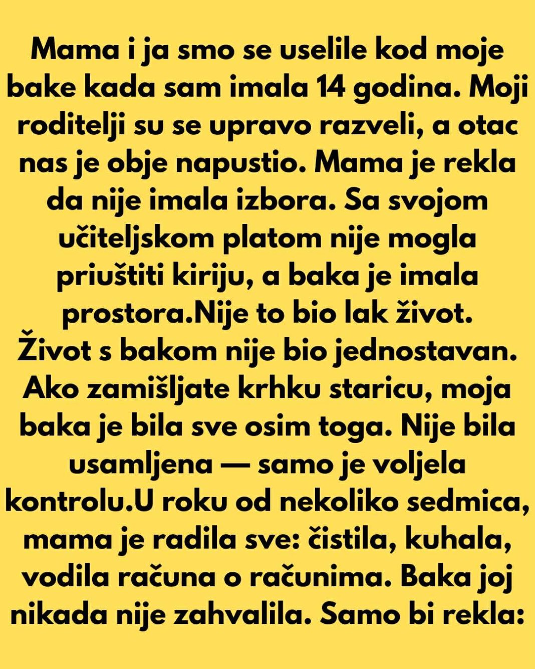 „Odbijam da hranim svoju 79-godišnju baku, traži previše.“ - featured image „Odbijam da hranim svoju 79-godišnju baku, traži previše.“ - featured image