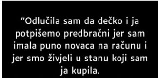 “Odlučila sam da dečko i ja potpišemo predbračni…” “Odlučila sam da dečko i ja potpišemo predbračni…” - featured image