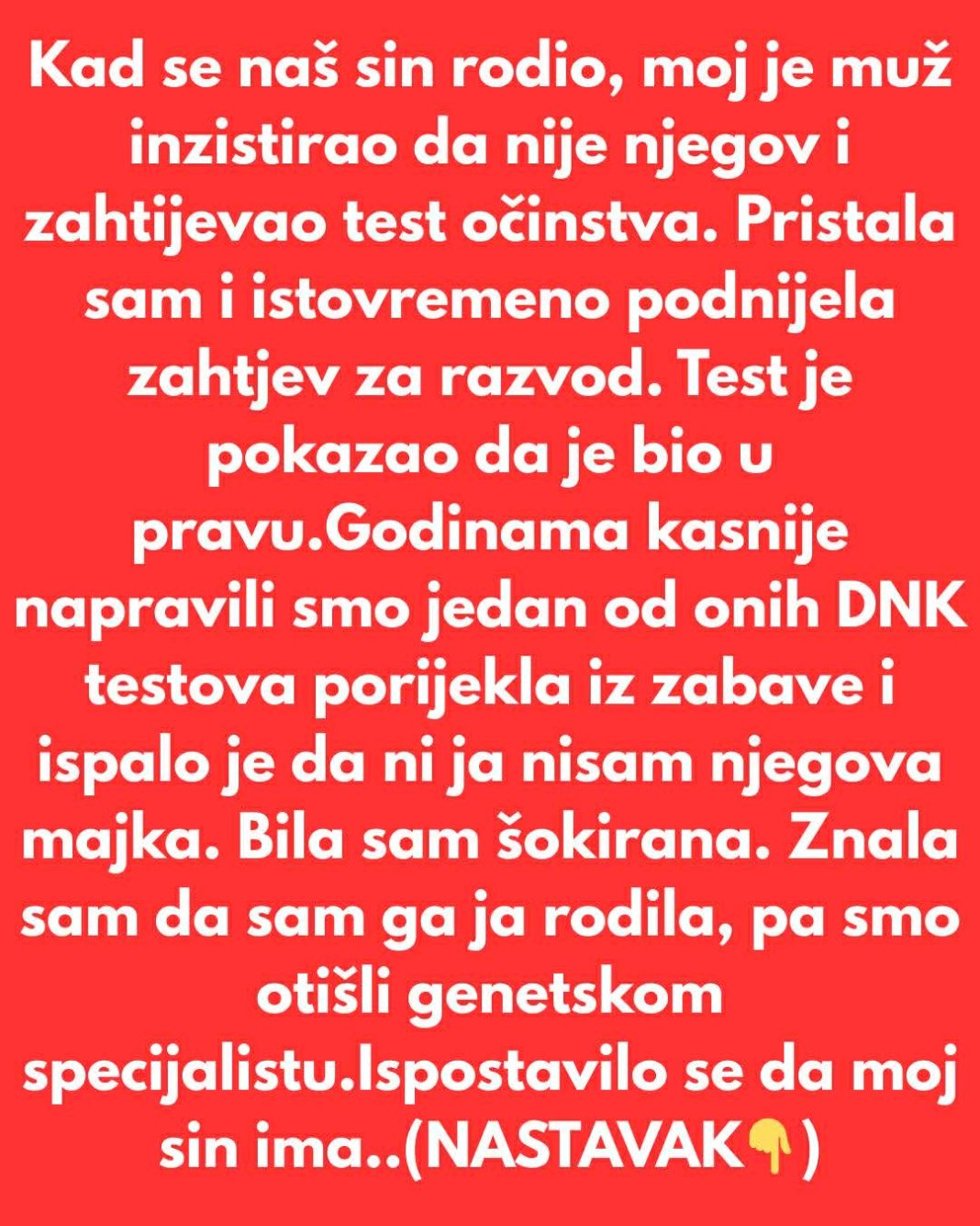 Kad se naš sin rodio, moj je muž inzistirao da nije njegov i zahtijevao test očinstva… - featured image