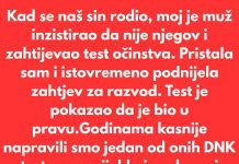 Kad se naš sin rodio, moj je muž inzistirao da nije njegov i zahtijevao test očinstva… Kad se naš sin rodio, moj je muž inzistirao da nije njegov i zahtijevao test očinstva… - featured image