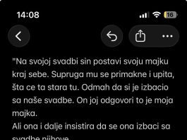 POUČNA PRIČA: “Na svojoj svadbi sin postavi svoju majku kraj sebe” POUČNA PRIČA: “Na svojoj svadbi sin postavi svoju majku kraj sebe” - featured image