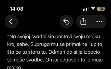 POUČNA PRIČA: “Na svojoj svadbi sin postavi svoju majku kraj sebe” POUČNA PRIČA: “Na svojoj svadbi sin postavi svoju majku kraj sebe” - featured image