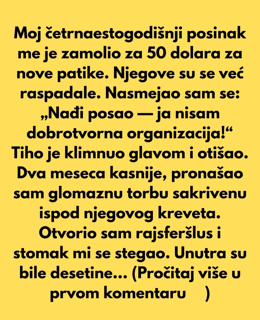 Moj četrnaestogodišnji posinak me je zamolio za 50 dolara za nove patike. - featured image