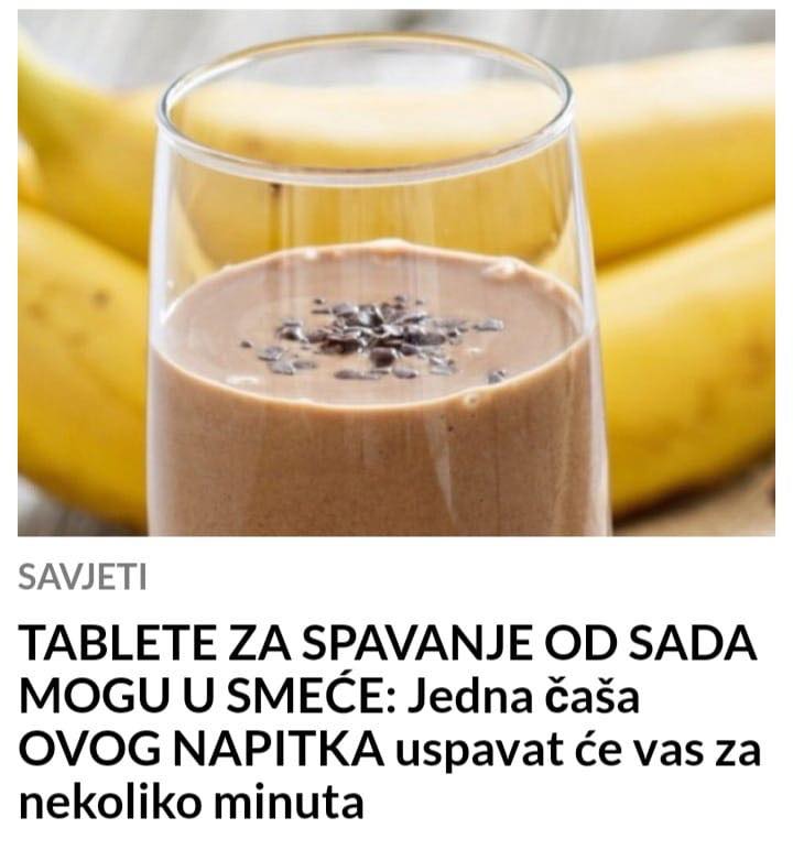 TABLETE ZA SPAVANJE OD SADA MOGU U SMEĆE: Jedna Čaša OVOG NAPITKA Uspavat Će Vas Za Nekoliko Minuta - featured image TABLETE ZA SPAVANJE OD SADA MOGU U SMEĆE: Jedna Čaša OVOG NAPITKA Uspavat Će Vas Za Nekoliko Minuta - featured image