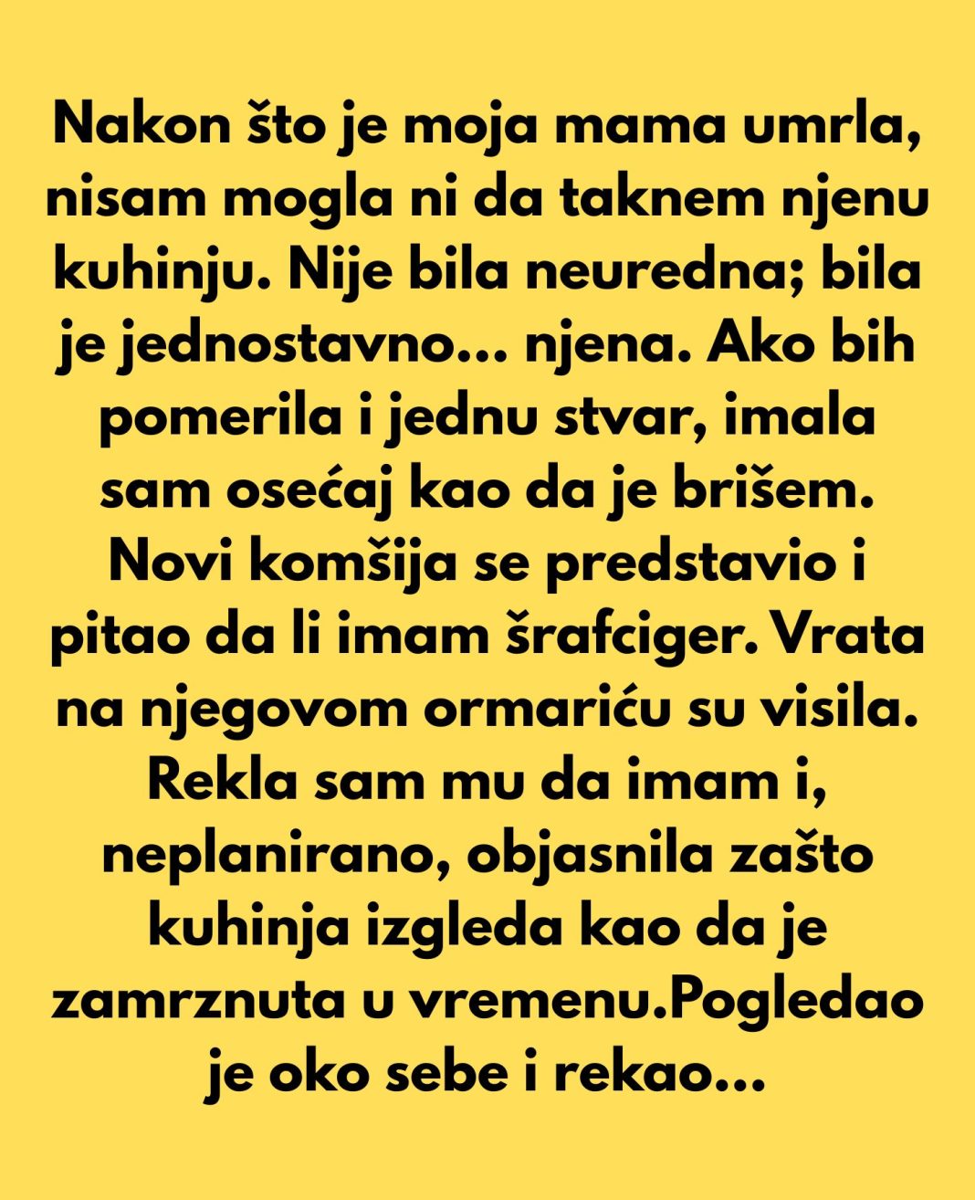 Nakon što je moja mama umrla, nisam mogla ni da taknem njenu kuhinju. - featured image