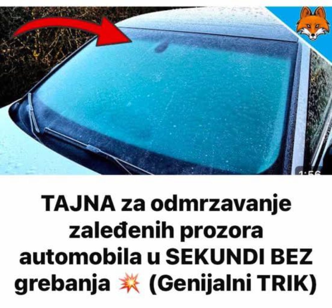 TAJNA za odmrzavanje zaleđenih prozora automobila u SEKUNDI…. - featured image