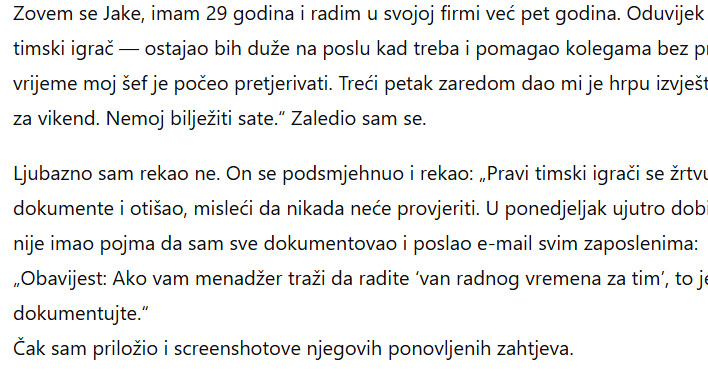 Zovem se Jake, imam 29 godina i radim u svojoj firmi već pet godina. Oduvijek sam se ponosio time što sam timski igrač… - featured image Zovem se Jake, imam 29 godina i radim u svojoj firmi već pet godina. Oduvijek sam se ponosio time što sam timski igrač… - featured image