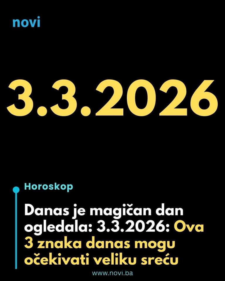 Danas je magičan dan ogledala: 3.3.2026: Ova 3 znaka danas mogu očekivati veliku sreću - featured image Danas je magičan dan ogledala: 3.3.2026: Ova 3 znaka danas mogu očekivati veliku sreću - featured image