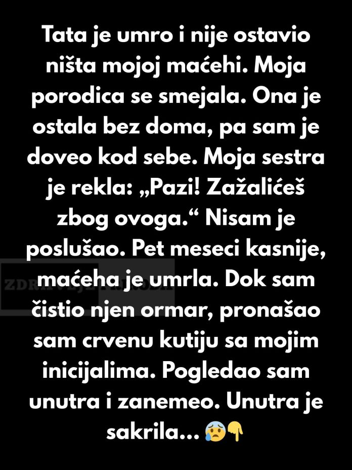 Tata je umro i nije ostavio ništa mojoj maćehi. Moja porodica se smejala. - featured image Tata je umro i nije ostavio ništa mojoj maćehi. Moja porodica se smejala. - featured image