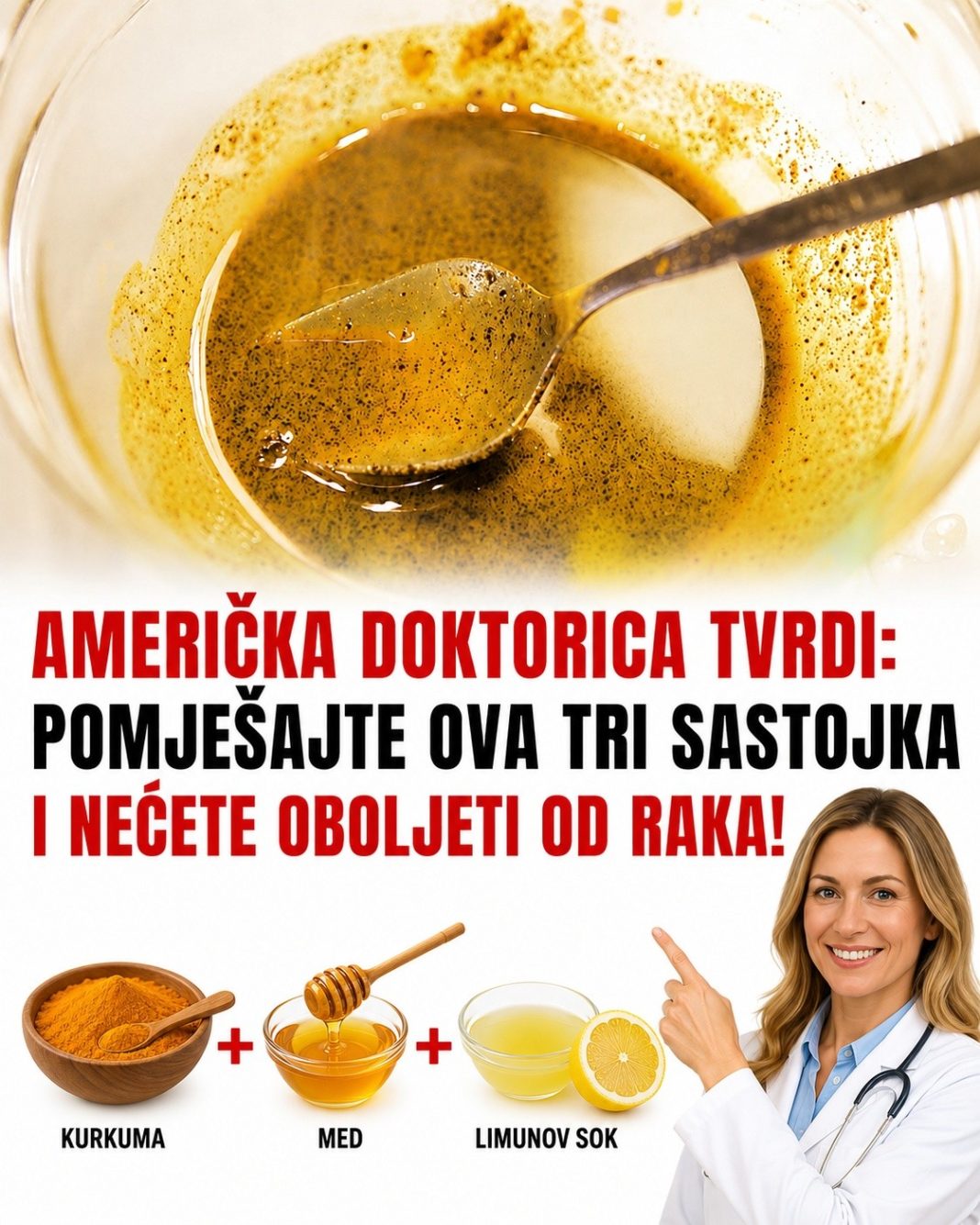 AMERIČKA DOKTORICA TVRDI: Pomješajte ova 3 sastojka za bolje i jače zdravlje! - featured image